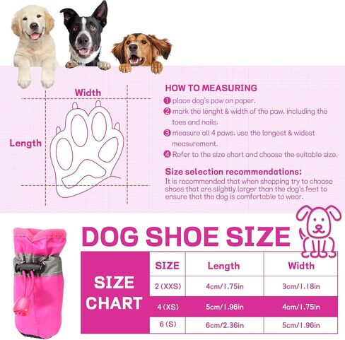 Dog Shoes for Small Dogs, Anti-Slip Dog Booties and Paw Protectors, Dog Snow Boots for Small Medium Dogs (XXS) in Saudi Arabia