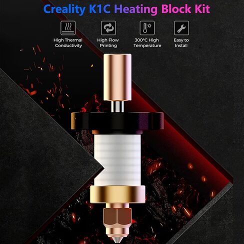 مجموعة قوالب التسخين السيراميكية Creality K1 Max، تدعم Hotend عالية التدفق درجة حرارة عالية 300 درجة مئوية وطباعة طباعة عالية السرعة 600 مم/ثانية للطابعة ثلاثية الأبعاد K1/K1 Max in Kuwait