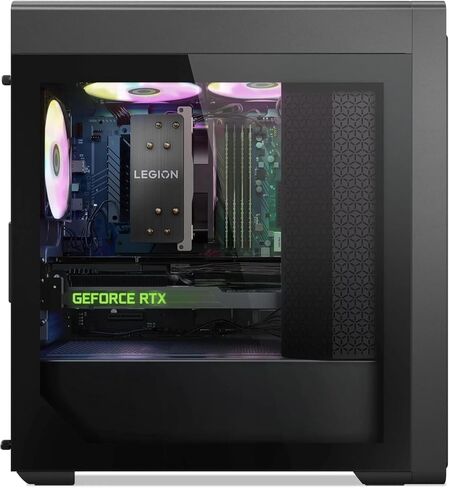 سطح المكتب برج الألعاب Lenovo Legion T5 Gen 8، AMD Ryzen 7 7700، NVIDIA GeForce RTX 4070 Ti، 64 جيجابايت DDR5، 4 تيرابايت SSD + 2 تيرابايت HDD، Wi-Fi 6E، DP، لوحة مفاتيح وماوس سلكية، مع ترخيص Windows 11 Pro وOffice Pro مدى الحياة in Saudi Arabia