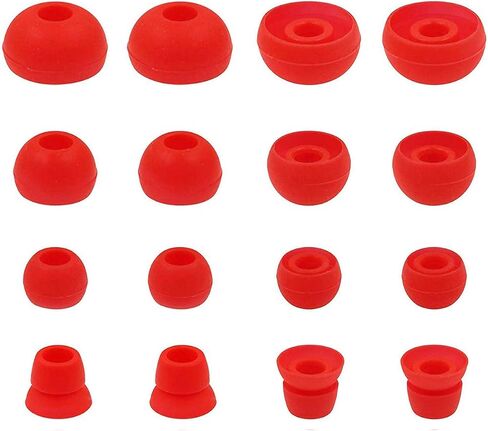 ALXCD Ear Tips for Powerbeats3 Wireless Earphone, SML 3 Sizes 6 Pair Earbud Tips & 2 Pair Double Flange Silicone Replacement Ear Tip Cushion, Fit for Beats Powerbeats 3 Wireless 3 [8 Pair](Black) in Saudi Arabia