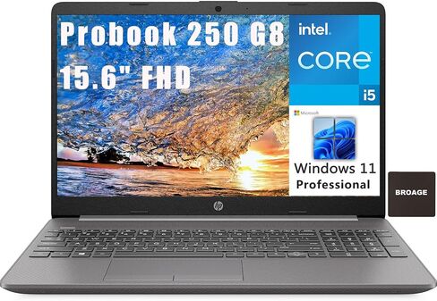 كمبيوتر محمول HP Probook 250 G8 مقاس 15.6 بوصة FHD، Intel Core i5-1135G7 (Beat i7-1065G7)، ذاكرة الوصول العشوائي DDR4 سعة 16 جيجابايت، 512 جيجابايت PCIe SSD، WiFi، BT، فضي داكن رمادي، Windows 11 Pro (متجدد) in Saudi Arabia