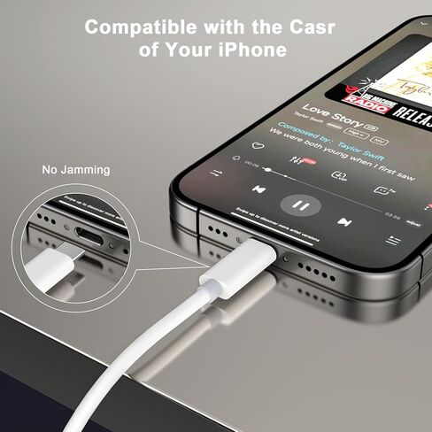 iPhone Aux Cord for Car, 2 Pack [Apple MFi Certified] Lightning to 3.5 mm AUX Audio Nylon Braided Cable Cord to Car Home Stereo/Speaker/Headphone for iPhone 14 13 12 11 Pro Max XS XR X 8, 3.3ft White in Saudi Arabia