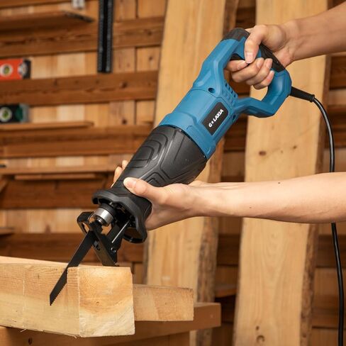 Reciprocating Saw, 5Amp 3000SPM Variable Speed Reciprocating Saw with 1/2" Stroke Length, 6Pcs Blades for Wood, Soft Metal, PVC Pipe Cutting in Kuwait