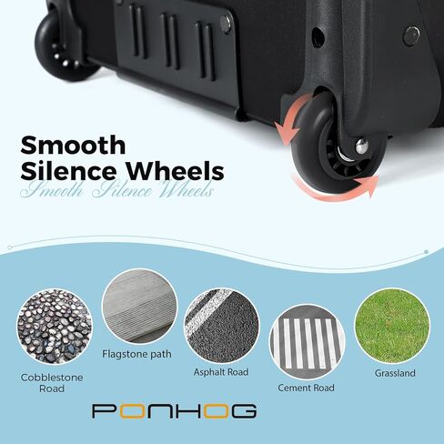 حقيبة كمبيوتر محمول متدحرجة - حقيبة متدحرجة للنساء مقاس 17.3 بوصة حقيبة كمبيوتر محمول مع عجلات للعمل ورحلة الطيران معتمدة للحمل على حقائب كمبيوتر دوارة للعمل والسفر والزوجة الجامعية والأم in Kuwait