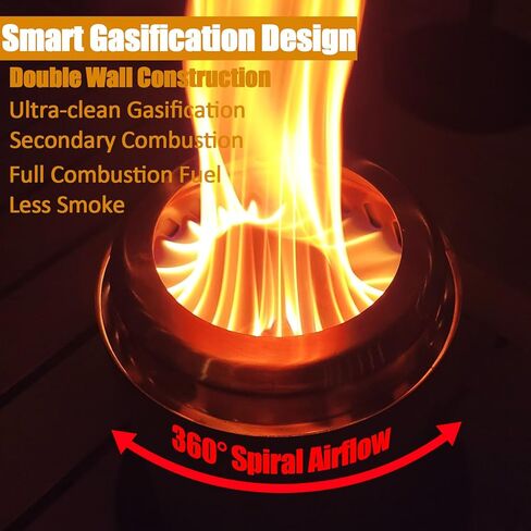 SOLEADER Portable Wood Burning Camp Stoves - Stainless Steel Compact Gasifier Stove - Twig Stove For Camping, Hiking, Picnic, BBQ, Backpacking The 3rd Generation in Kuwait