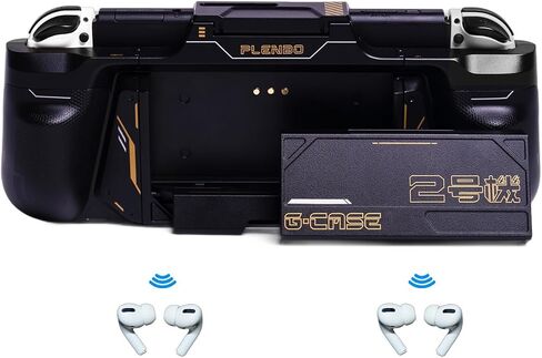 Plenbo G-case-[Non-Bluetooth Version]: All-in-One Grip & Charging Case for Nintendo Switch OLED with Modular Battery, Ergonomic Grips for All Hands, Detachable Joy-Con Case, Black in Saudi Arabia