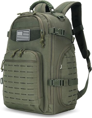 WINTMING 45L Military Tactical Backpack for Men 3 Day Assault Pack Army Molle Travel Hiking backpack (Army Green) in Kuwait