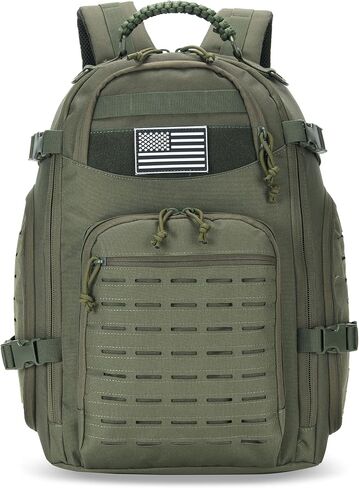 WINTMING 45L Military Tactical Backpack for Men 3 Day Assault Pack Army Molle Travel Hiking backpack (Army Green) in Kuwait