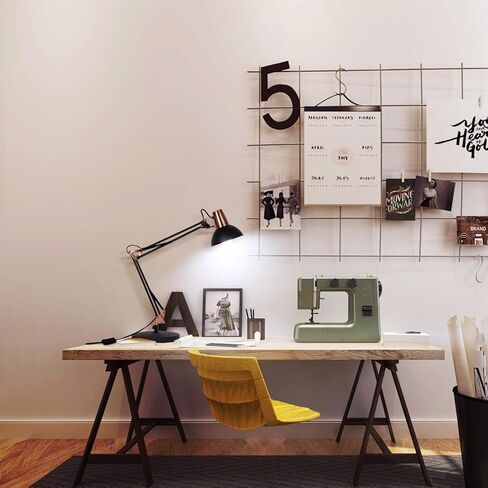 FIRVRE Metal Desk Lamp Adjustable Goose Neck Architect Table Lamp Sandy Black Tall Reading Light Swing Arm Desk Lamp with Clamp Eye-Caring for Bedroom Bedside Study Home Office Library Workplace in Kuwait