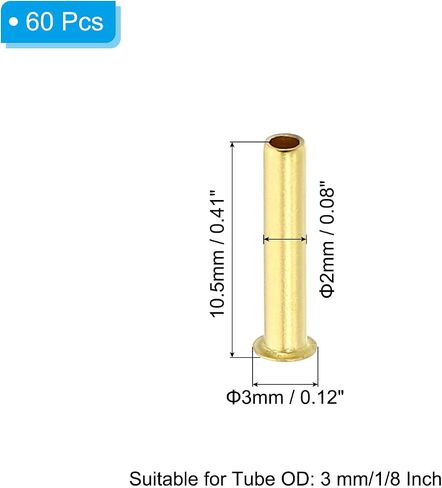 PATIKIL Brass Compression Insert for 5/16" Inch OD Tube, 40 Pack Insert Tube Support Compression Fitting Assortment Kit for Water Oil Air Pipe in Saudi Arabia
