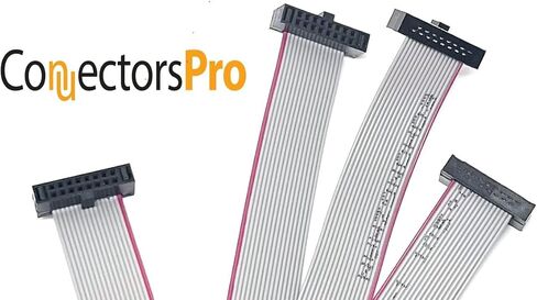 2-Pack 16 Pins 30 cm 12 Inches 1.27mm 0.05" 16P 2x8 F/F Mini Female IDC SWD Cable Connector 0.635mm 0.25" Pitch 16 Conductors (16P-FF-30cm-2PK) in Saudi Arabia