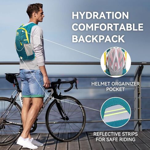 Hydration Backpack with 2L Water Bladder – Lightweight & Durable for Running, Hiking, Biking – Adjustable Fit for Men, Women, Youth in Kuwait