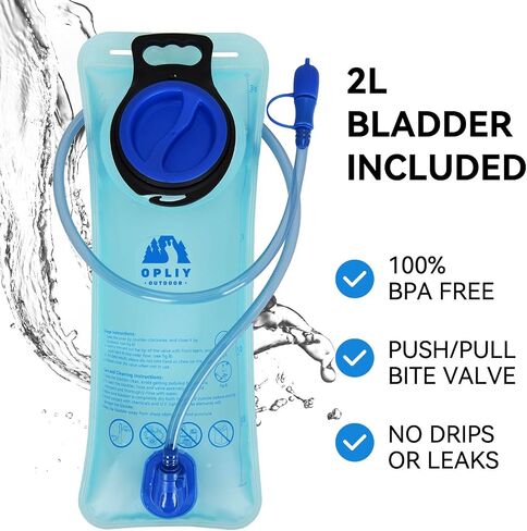 Hydration Backpack with 2L Water Bladder – Lightweight & Durable for Running, Hiking, Biking – Adjustable Fit for Men, Women, Youth in Kuwait