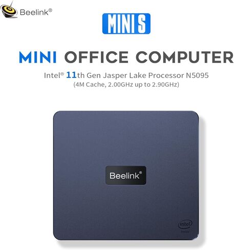 معالج Beelink الجديد من الجيل 11 Intel N5095 (يصل إلى 2.9 جيجا هرتز)، كمبيوتر صغير، كمبيوتر صغير مع ذاكرة وصول عشوائي DDR4 سعة 16 جيجابايت/512 جيجابايت M.2 SATA SSD، يدعم محرك الأقراص الصلبة الممتد وSSD/4K 60FPS/Dual HDMI/ WiFi5 /BT5.0 in Kuwait