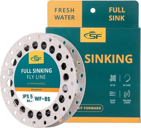 SF Full Sinking Fly Fishing Line Weight Forward Taper Fly Line for Freshwater WF4 5 6 7 8 9S 90FT IPS3/IPS5 in Saudi Arabia