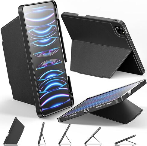 INFILAND Case for iPad Pro 11 Inch, iPad Air 6th Generation 11 inch, iPad Air 5th / 4th Generation 10.9 Inch with Pencil Holder, Flexible Kickstand, Slim Rugged Protective Case, Grey in Kuwait