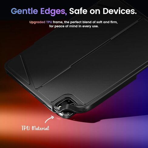 INFILAND Case for iPad Pro 11 Inch, iPad Air 6th Generation 11 inch, iPad Air 5th / 4th Generation 10.9 Inch with Pencil Holder, Flexible Kickstand, Slim Rugged Protective Case, Grey in Kuwait