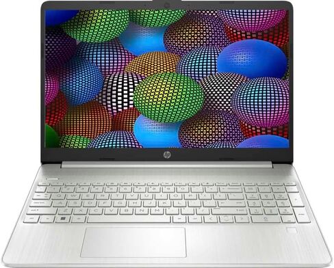 كمبيوتر محمول HP 15 رفيع باللون الفضي Intel i3-1215U سداسي النواة (Beat i5-1135G7) وذاكرة الوصول العشوائي (RAM) سعة 8 جيجابايت وسعة 256 جيجابايت SSD وكاميرا ويب بدقة 15.6 بوصة وواي فاي ورسومات 4K W11 (15-DY5 - متجدد) in Saudi Arabia