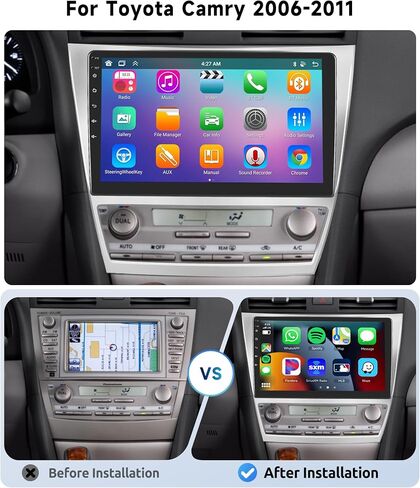 8 CORE 4G+64G 10.1" Car Radio for Toyota Camry 2006-2011 with Wireless Carplay/Android Auto, Android 13 1280 * 720 IPS Touch Screen Car Stereo, Bluetooth, GPS, WiFi, SWC, DSP, Backup Camera in Saudi Arabia