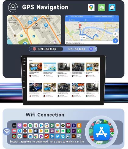 8 CORE 4G+64G 10.1" Car Radio for Toyota Camry 2006-2011 with Wireless Carplay/Android Auto, Android 13 1280 * 720 IPS Touch Screen Car Stereo, Bluetooth, GPS, WiFi, SWC, DSP, Backup Camera in Saudi Arabia