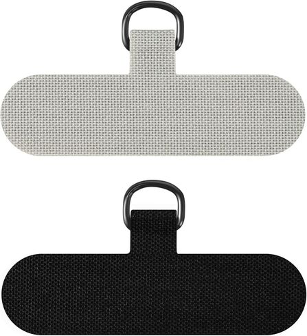 2 PCS Clip for cell phone lanyards and wrist straps, phone lanyard crossbody, Anti-Loss Hanging Metal Ring Replacement Patch Pad for Mobile Smartphone Safety Lanyard Wrist Strap (Nylon Black) in Saudi Arabia