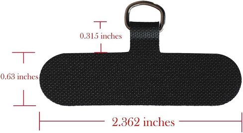 2 PCS Clip for cell phone lanyards and wrist straps, phone lanyard crossbody, Anti-Loss Hanging Metal Ring Replacement Patch Pad for Mobile Smartphone Safety Lanyard Wrist Strap (Nylon Black) in Saudi Arabia