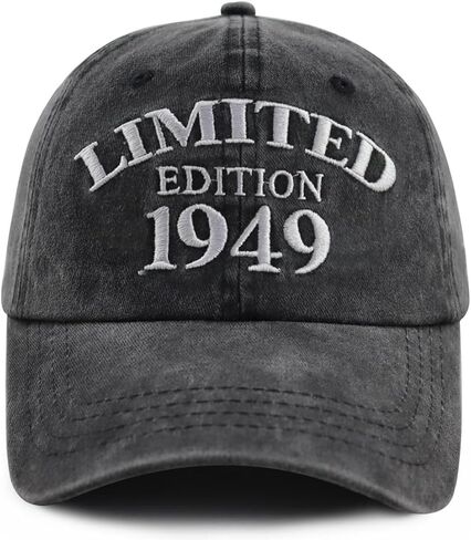 قبعة طبعة محدودة لعام 1948 للنساء والرجال، قبعة بيسبول مضحكة قابلة للتعديل ومطرزة بالقطن لعيد الميلاد الخامس والسبعين in Kuwait