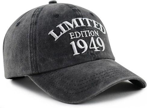 قبعة طبعة محدودة لعام 1948 للنساء والرجال، قبعة بيسبول مضحكة قابلة للتعديل ومطرزة بالقطن لعيد الميلاد الخامس والسبعين in Kuwait