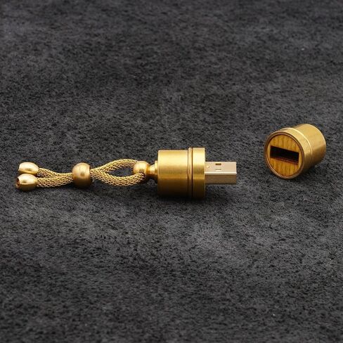 محرك أقراص فلاش USB 3.1 مصنوع يدويًا سعة 32 جيجا بايت من النحاس / أنبوب خشبي - تصميم فريد - ملحق Steampunk - نمط صناعي - ذاكرة تخزين مفتاح قلم الإبهام - أداة عتيقة أصلية in Saudi Arabia