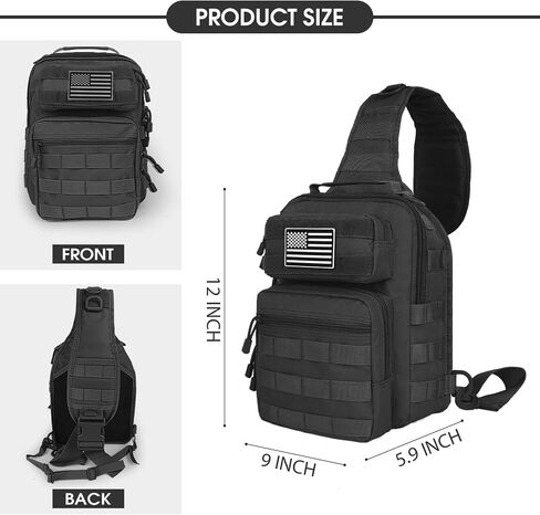 HAOMUK Tactical Sling Bag Backpack Military Rover Shoulder Sling Pack Small EDC Crossbody Chest Bag for Men in Kuwait