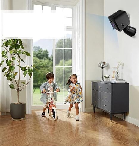 كاميرا Mini Home Secuirty كاميرا داخلية 4K للرؤية الليلية كاميرا WiFi للحيوانات الأليفة كاميرا لا سلكية سهلة إعداد كشف الحركة in Kuwait