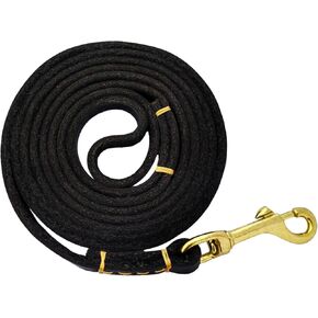 LWBMG Leather Dog Leash for Small Dogs 6ft,Thin Leather Braied Dog Leash, Soft Genuine Leather Dog Training Leash for Small & Medium Dogs （3/8" X 6', Brown）
