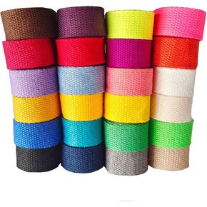 Cotton Webbing 3/4 Inch 15 Yards Mediumweight Polyester Cotton Webbing Strap for Cloth Tote Bags Leash Straps Crafts Outdoor Accessories (3/4 Inch --15 Yards, 050125 Grey)