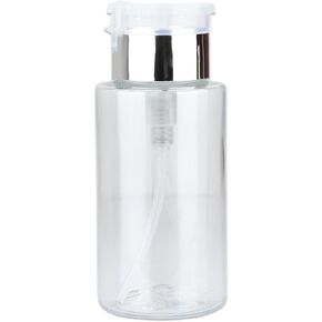 PANA 7oz Pink Push-Down Dispenser Bottle - 1 Bottle - Empty Refillable Pump Bottle for Nail Polish Remover