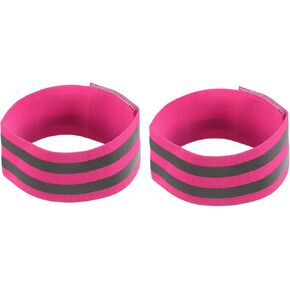 M METERXITY 2 Pack Reflective Bands - Safety Reflector Tape Strip, High Visibility Reflective Running Gear, Apply to Cycling Running Night Walking(14x2 Inch, Green)