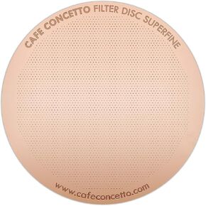 Filter for use in AeroPress Go/AeroPress Coffee Makers (Superfine) - Premium Replacement Disc - Reusable Metal, Titanium Coated Stainless Steel. Upgrade Your Mesh or Filter Papers