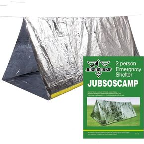 1 PCS Emergency Tent, Polyester Film Storm Shelter Survival Shelter with Whistle Drawstring Bag for 2 Person Car Camping, Hiking&First Aid
