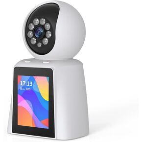 Video Call Security Camera Indoor, Nanny Camera Baby Monitor Pet Camera,Two-Way Video,One-Touch Call,360-Degree View WiFi Camera for Home Security, Motion Tracking, IR Night Vision