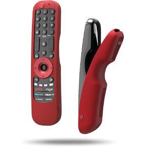 Silicone Protective Case for LG Smart TV Magic Remotes, of LG AN-MR21GA / AN-MR21GC / MR22GA / MR22GN / MR23GA / Magic Remotes 2021-2024 Model, Anti-Shock Protective Case Specially Designed (Red)
