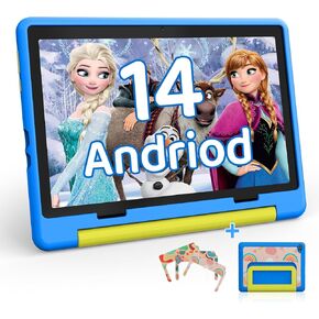 Kids Tablet, Tablet for Kids with 10 inch Android 14 Tablet Octa-Core, 8GB RAM + 64GB ROM/1 TB Expansion, Children Tablet with Parent Control with Protective Case - Pink