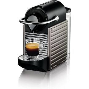 Nespresso BEC430TTN Pixie Espresso Machine, 24 ounces by Breville, Titan