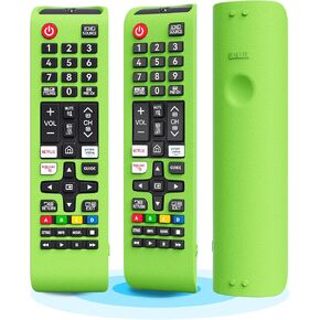 Case for Samsung TV Remotes, Silicone Protective Case for Samsung Smart TV Remote BN59-01199F BN59-01301A BN59-01268D BN59-01041A AA59-00786A Washable Anti-Lost Remote Case-Glow in Dark (Purple)
