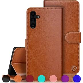 XcaseBar for Samsung Galaxy A13 5G Wallet case with 【RFID Blocking】 Credit Card Holder,Flip Folio Book PU Leather Phone case Shockproof Protective Cover Women Men for Samsung A13 case Light Brown
