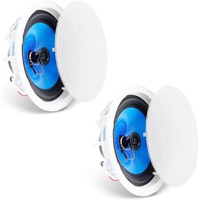 VEVOR 4 PCs 8 Inch in Ceiling Speakers, 100-Watts, Flush Mount Ceiling & in-Wall Speakers System with 8" Woofer,1" Tweeter, for Home Kitchen Living Room Bedroom or Covered Outdoor Porches