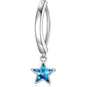 Dangle Clicker Belly Button Ring for Women Surgical Sterling Silver Belly Ring Simple Reverse Navel Rings Body Jewelry