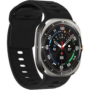 Compatible with Samsung Galaxy Watch 7 Ultra 47mm Band (2024 New), Quick Release Soft Silicone Sport Strap Women Men Replacement Accessory Fit for Samsung Galaxy Watch Ultra Band, Starlight