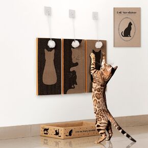 أداة خدش حائط عمودية للقطط الداخلية - لعبة خدش معلقة للقطط - وسادة خدش للقطط - rascadores para Gatos - أساسيات القطط للقطط الداخلية - كتاب إلكتروني لسعادة قطتك