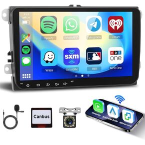 2+64G Android Car Radio Car Stereo for VW Golf 5 6 Passat Jetta Caddy EOS T5 Tiguan Touran CC Polo with 9'' Touchscreen Head Unit Mirror Link Bluetooth WiFi GPS FM RDS EQ Rear Camera SWC USB