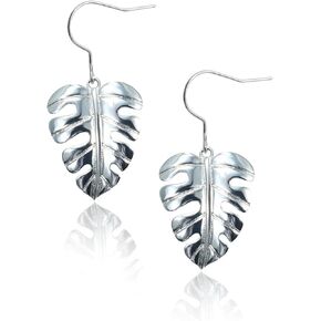 TGNEL Titanium Earrings Tree of Life Earrings for Women Dangle, Polished Silver Lightweight Pure Titanium Dangle Earrings for Sensitive Ears