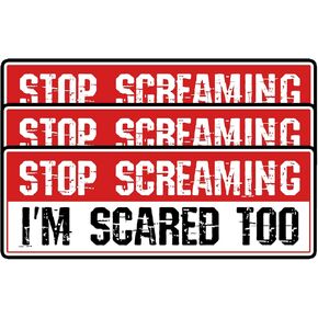 (3PCs) Stop Screaming I'm Scared Too Sticker Funny Medical Paramedic Doctor Vinyl Die-Cut Stickers for Water Bottle Laptop Skateboard Stuff Gifts for Nurse Doctor Adult